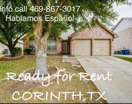 Unit for rent at 2102 Millwood Drive, Corinth, TX, 76210