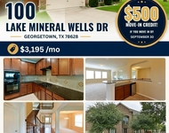 Unit for rent at 100 Lake Mineral Wells Dr, Georgetown, TX, 78628