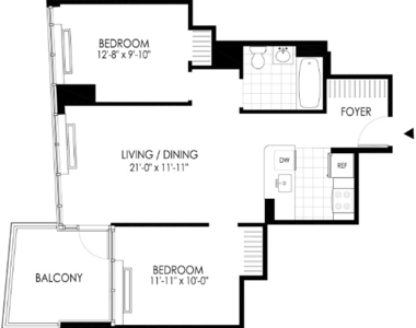 2 Bedroom LIC Center Blvd with Balcony! - Photo Thumbnail 9