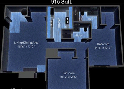 2 Bedrooms, Garrison Park Rental in Austin-Round Rock Metro Area, TX for $1,433 - Photo 1