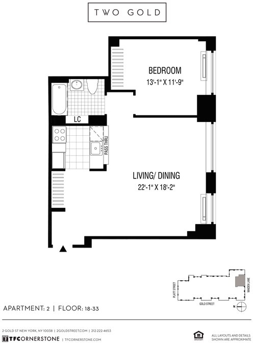 Copy of 2 Gold Street, Unit 2002 - Photo 0