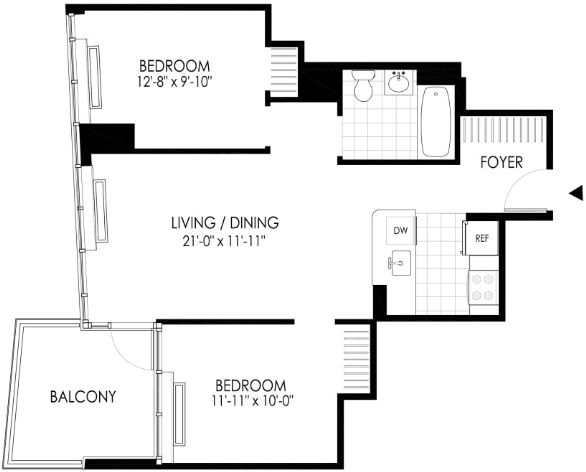 2 Bedroom LIC Center Blvd with Balcony! - Photo 9