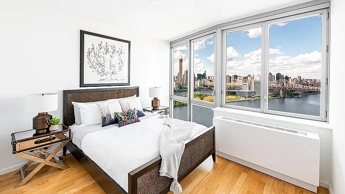 4545 Center BoulevardStunning 1 bed apartment featuring a home office area and private balcony with partial views of the East River. This home also features a spacious living area, open kitchen, ample closet space, and southern exposure. - Photo 4