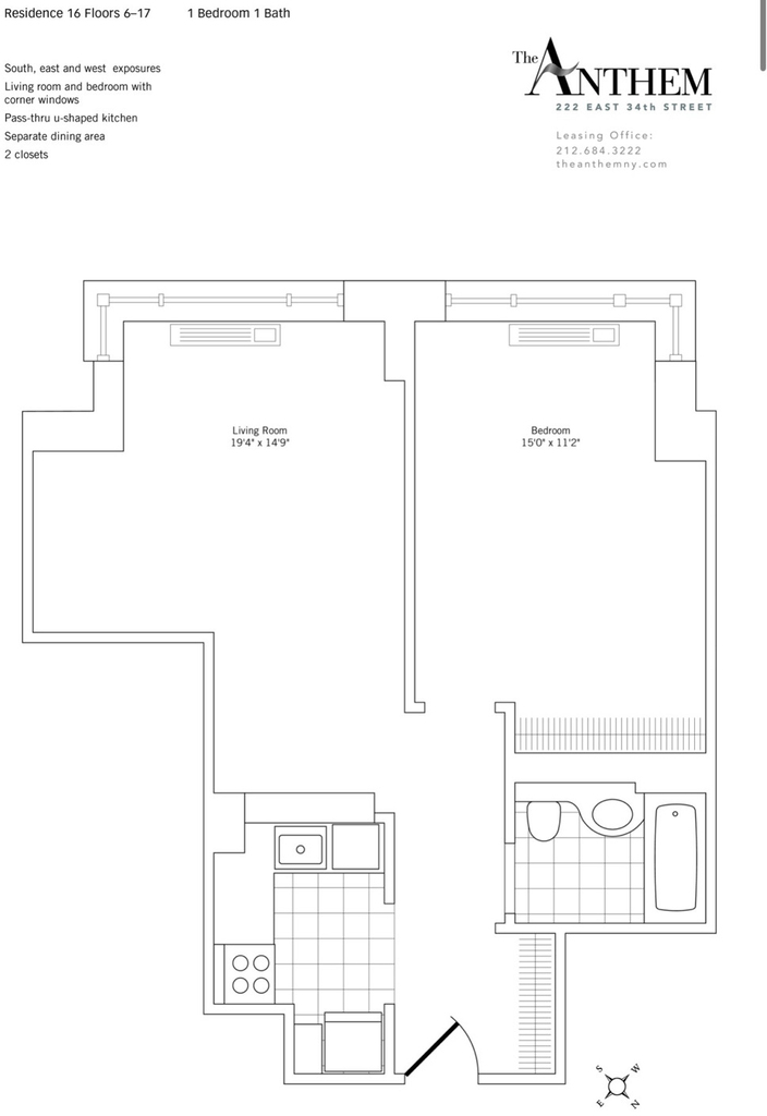 222 East 34th Street, Unit 1216 - Photo 6