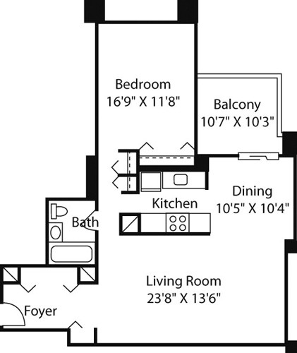 1 Bedroom, Downtown Boston Rental in Boston, MA for $2,985 - Photo 1